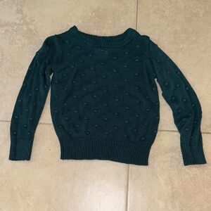 Little Sleepies Emerald Green Pom sweater
